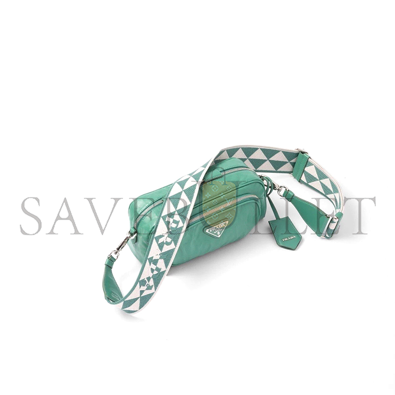 Pra*a nappa antique leather multi-pocket shoulder bag 1bh198 (22*10.5*7cm)